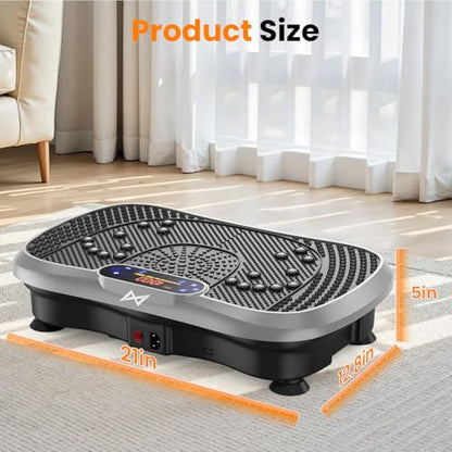 AXV Vibration Plate Exercise Machine Fitness Platform Body Vibrating Board - color: BT.PRO.SILVER