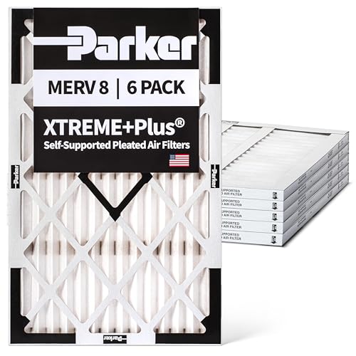Parker 14x24x1 MERV 8 Xtreme Plus Pleated HVAC Air Filter. 6 Pack - style: 14 x 24 x 1
