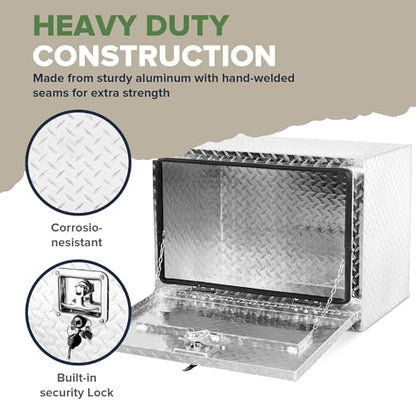 ARKSEN 24" x 17" x 18" Underbody Tool Box, Heavy Duty Storage Chest,Silver - color: Silver, size: 24-inch