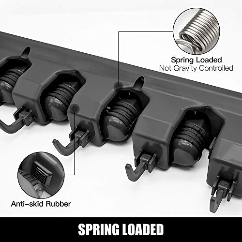 IMILLET Mop and Broom Holder, Wall Mount Organizer Storage Tool Rack - color: 1 Pack