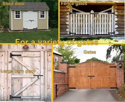 13'' Heavy Duty Strap Gate Hinges 900 LBS,180° or 90° Smooth Open Hinge