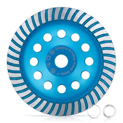 Diamond Concrete Grinding Cup Wheels 180mm 7" Turbo Row Segment, Fits 7/8" Arbor, Shaping Polishing Cleaning Concrete Masonry Marble Granite Brick - style: 7" Turbo Row