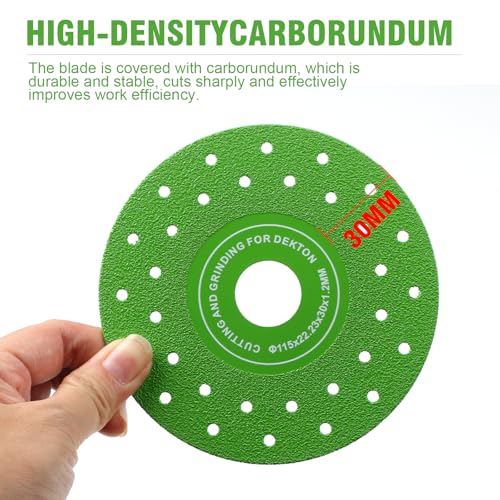 3PCS 4.5" Ultra Thin Diamond Grinding Discs Air Brazed Cutting Blades for Ceramic/Glass/Marble/Granite Angle Grinder Saw Blade Set (3)