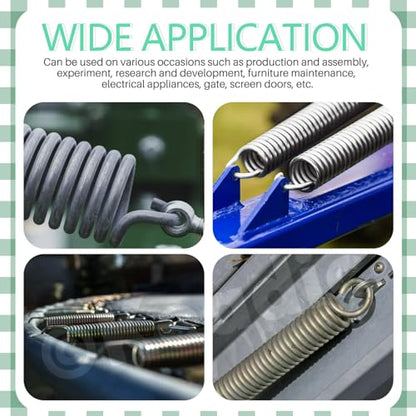 Keadic 36Pcs 12 Sizes Heavy Duty Large Extension Spring Assortment Set, Zinc Plated Wire-Metal Mechanical Springs with Hook Ends for Home Repairs