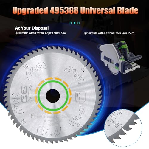 495388 Universal Blade, 60T, Compatible with Festool Kapex Miter Saw - style: 60T,260x2.4x30mm