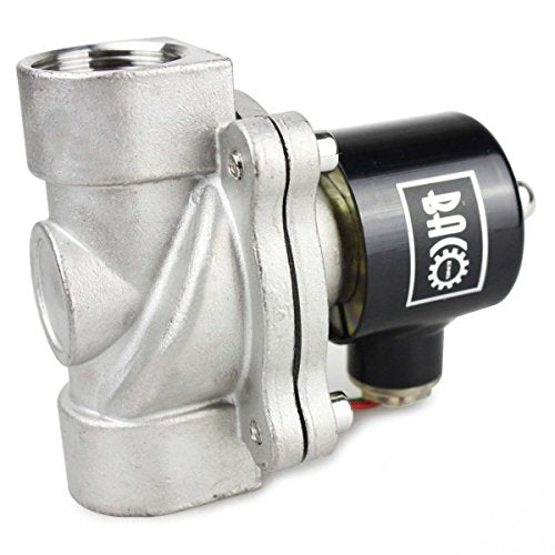 BACOENG 1" AC110V Stainless Steel Electric Solenoid Valve (NPT, Normally Closed) - size: 1"NPT