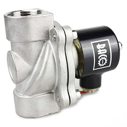 BACOENG 1" AC110V Stainless Steel Electric Solenoid Valve (NPT, Normally Closed) - size: 1"NPT