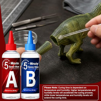 5 Minute Epoxy Glue 250ml, Clear High Strength Tough Durable