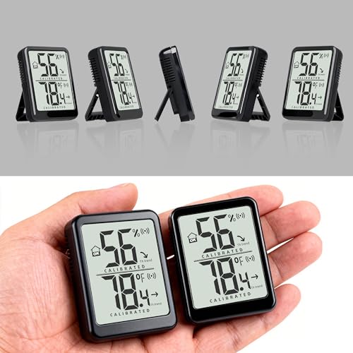 2-Pack Digital Room Thermometer Hygrometer with Battery