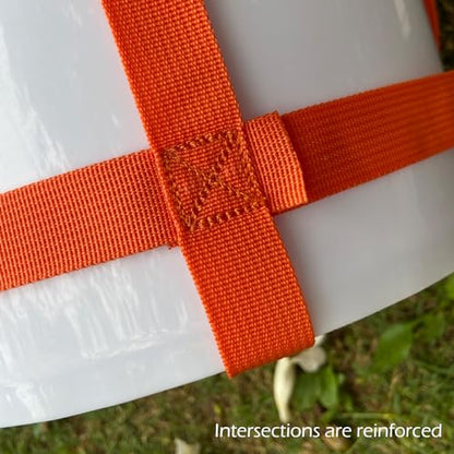 Bucket Sling Lifting for 5 Gallon Bucket Orange，Multifunctional Handling Sling.，Webbing Sling is Load Rated Up to 200Pounds