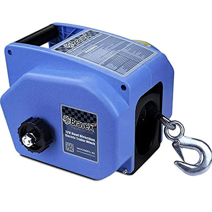 Bravex Trailer Winch 6000LBS, Reversible Portable 12-Volt DC Electric
