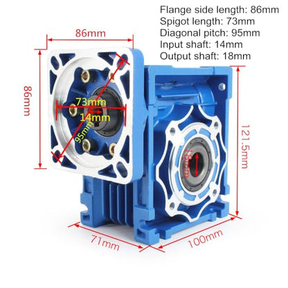 CNCTOPBAOS NMRV040 Worm Gear Reducer Gearbox 30:1 for Nema34 Stepper Motor - style: 30:1