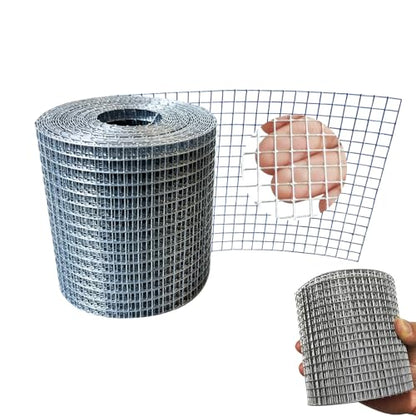 Galvanized Hardware Cloth 1/4 Inch Mesh 4in X 20ft 23 Gauge Hot-dip Galvanized After Welding, Hot Dipped Zinc Coating Welded Cage Wire Mesh Roll, Handicraft Making Wire Mesh