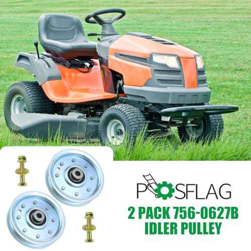 2 Pack 756-0627D Idler Pulley for Cub Cadet LT1045 LT1046 Decks - color: T11 2x756-0627