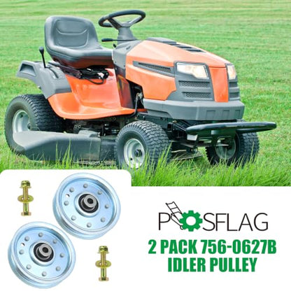 2 Pack 756-0627D Idler Pulley for Cub Cadet LT1045 LT1046 Decks - color: T11 2x756-0627