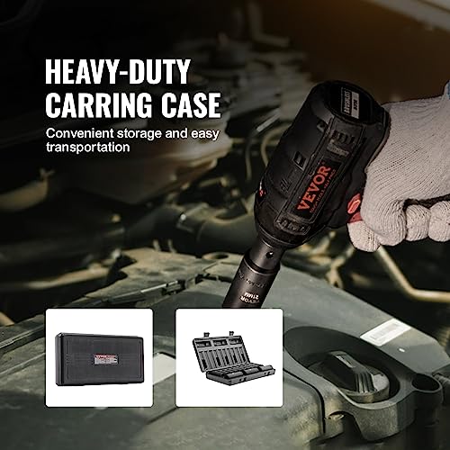 VEVOR 1/2" Drive Impact Socket Set, 13 Piece Deep Socket Set Metric 10-24mm, 6 Point CR-V Alloy Steel for Auto Repair, Easy-to-Read Size Markings, Rugged Construction, Includes Storage Case - size: 1/2" 13PCS