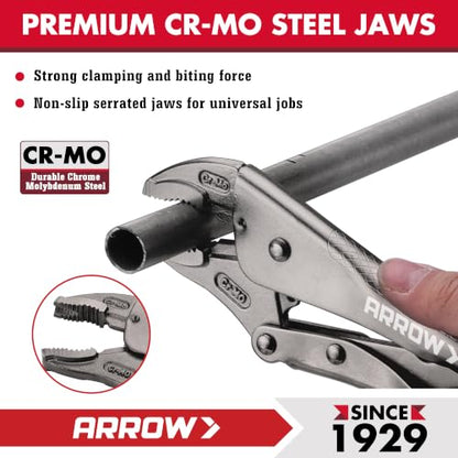 ARROW 7-piece Locking Pliers Set, Chromium-Molybdenum Vice Grips - style: 7-piece