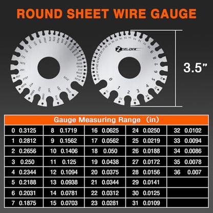 ZeeDix Wire Gauge Measuring Tool (2 Pcs) - style: Measuring combination-2
