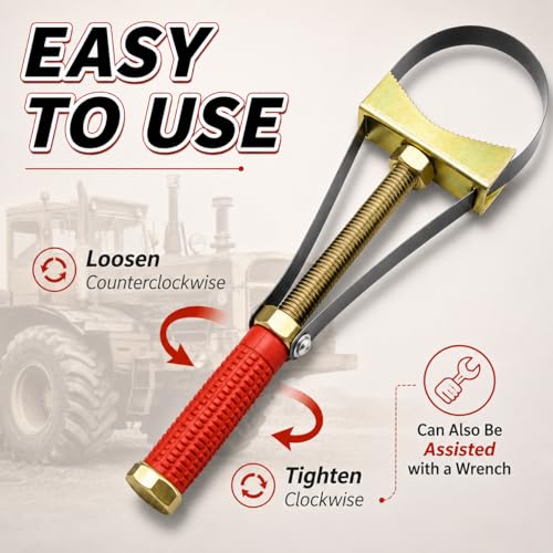 Heavy Duty Adjustable Oil Filter Wrench, 3.5"-5.5" Oil Filter Removal Tool