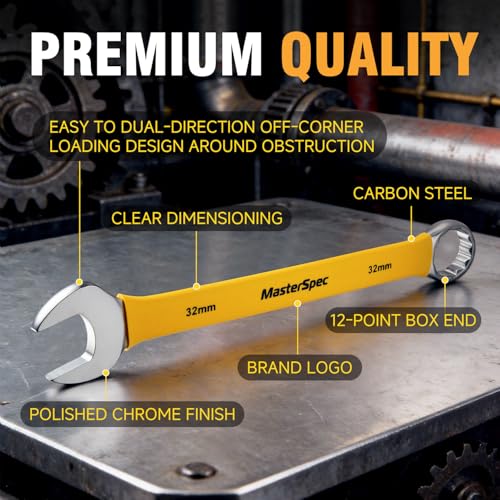25-Piece Combination Spanner Set - Open End & Box End Wrench