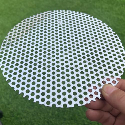 8" Diameter Round Slices Perforated Metal Sheets 19 Gauge Opening 1/5"(About 5 mm) Expanded Metal Mesh Perforated Plate 304 Stainless Steel Sheet Mesh Screen Panel Decorative Me - size: Round 8"