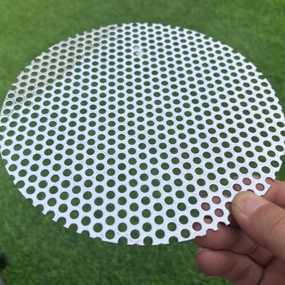 8" Diameter Round Slices Perforated Metal Sheets 19 Gauge Opening 1/5"(About 5 mm) Expanded Metal Mesh Perforated Plate 304 Stainless Steel Sheet Mesh Screen Panel Decorative Me - size: Round 8"