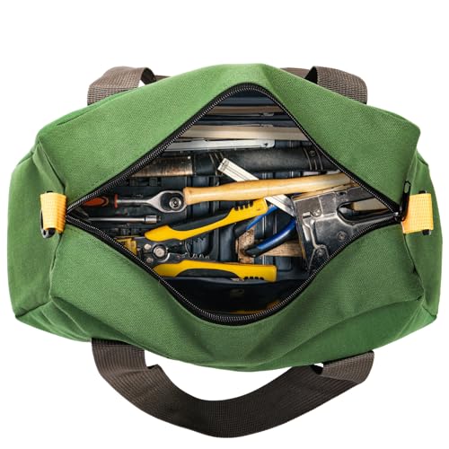 WRINGKIT 2 Pack Wide Mouth Tool Bags, 14 Inch, Large Capacity