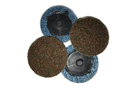 Sungold Abrasives 74907 Brown Coarse Non Woven Fast-Cut Surface Conditioning Type-R Quick Change Disc (25/Box), 2" - color: Brown, size: 2 in.