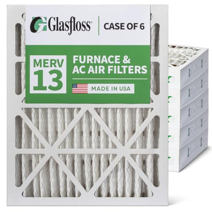 Glasfloss ZL 16x20x4 MERV 13 AC Furnace Air Filters. Case of 6 - size: 16x20x4 | 4" Filters