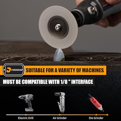 10Pcs 40mm Diamond Cutting Disc Cut Off Wheels with 2Pcs Mandrel 1/8'' Shank Stone Blade for Rotary Tool Drill Attachment Cutting Discs Polishing Glass Tiles Marble Plastic Jade (1.57in)