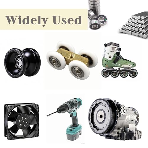 Dianrui 38 PCS 608RS & 608ZZ Ball Bearings Assortment Kit, Small Bearings Carbon Steel Deep Groove Bearing, for Furniture Wheel, Roller Skates, 3D Printing and ect - size: 608RS&ZZ