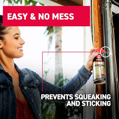 3-IN-ONE Lock Dry Lube, 2.5 OZ & Garage Door Lubricant with Smart Straw Sprays 2 Ways, 11 OZ