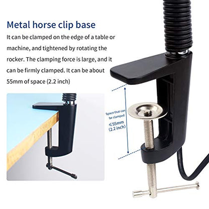 Led C Clamp Work Light IP65 Water Proof Flexible Gooseneck lamp 900 Lumens 120 Volt for Machine Lathe Milling Drill Press Industrial Lighting - size: Install with C-Clamp