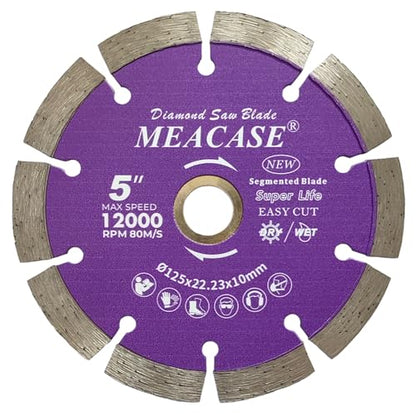 5 inch General Purpose Segmented Diamond Saw Blade for Concrete Masonry Brick Block Stone - style: 5''