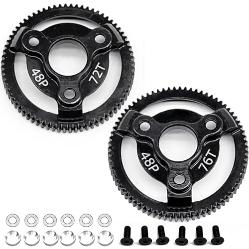48P 72T and 76T Hardened Steel Spur Gear Set for Traxxas 1/10 Slash 2WD - size: 48P-Spur Gear-72T 76T