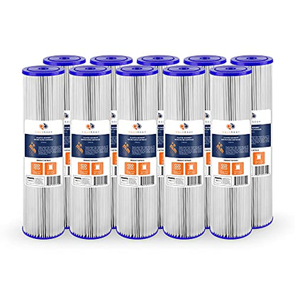 Aquaboon 5 Micron 20 x 4.5 Pleated Sediment Water Filter Cartridge 10-Pack
