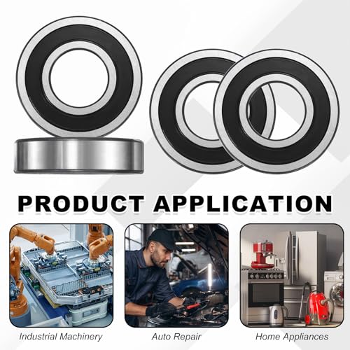 uxcell 1Pcs 6012-2RS Deep Groove Ball Bearings, 60x95x18 mm High Speed Double Rubber Seal Bearings Pre-Lubricated and Stable for Industrial Machinery Repairs 3D Project - size: 6012-2RS(60x95x18 mm)