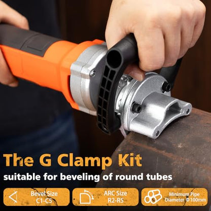Handheld Chamfer Tool, Metal Chamfering Tool, for Trimming, Beveling, Deburring, 45 Degree Arc and Bevel, 850W 120V 60Hz, Model PT-100 (Machine) - style: Machine