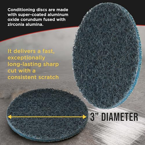 Dura-Gold 3" Surface Conditioning Discs Blue Fine Sanding Grit, Box of 25 - style: Fine