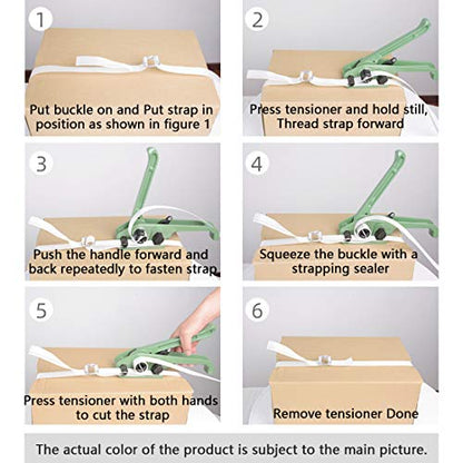 MYFAMIREA Heavy Duty Poly Strapping Tensioner and Cutter Manual Banding Tools Windlass for 1/2" -3/4" Width Polyester Polyproplyn Strap (Jungle Green) - style: Tensioner-Jungle Green