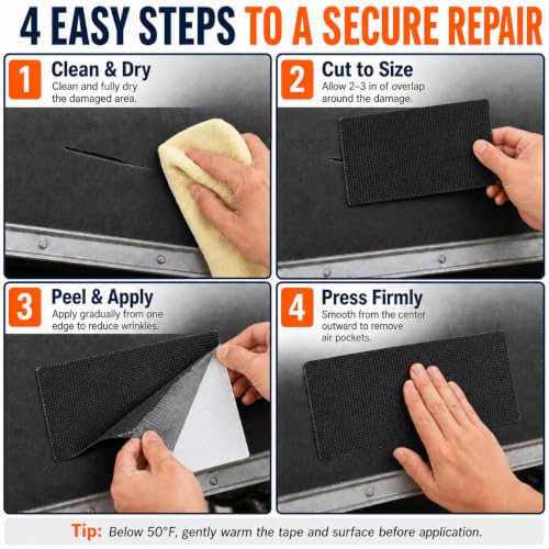 RV Underbelly Repair Tape, 6 in x 50 ft, Waterproof Fabric Tape - size: 6'' x 50 Ft