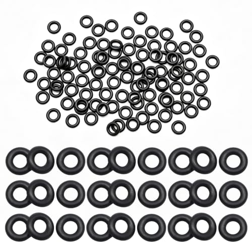 Black 100Pcs O-Rings, Nitrile Rubber O-Rings 3/32"(2.5mm) ID - size: 3/32" ID, 7/32" OD