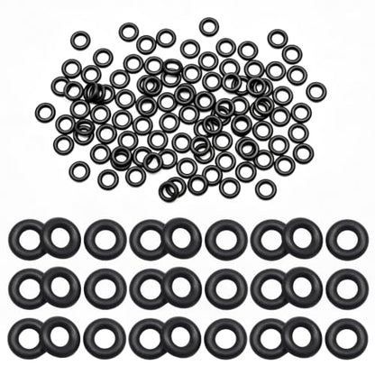Black 100Pcs O-Rings, Nitrile Rubber O-Rings 3/32"(2.5mm) ID - size: 3/32" ID, 7/32" OD