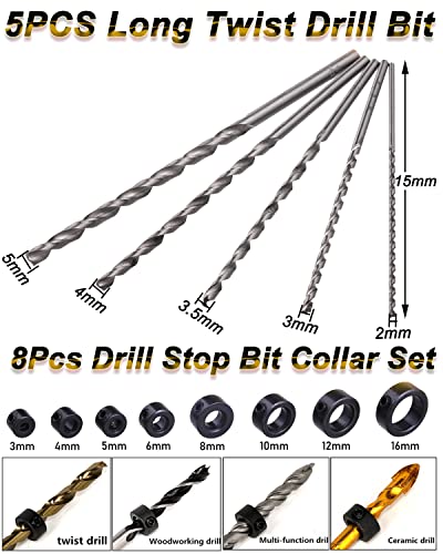 Rocaris 39 Pack Woodworking Chamfer Drilling Tools Set Kit
