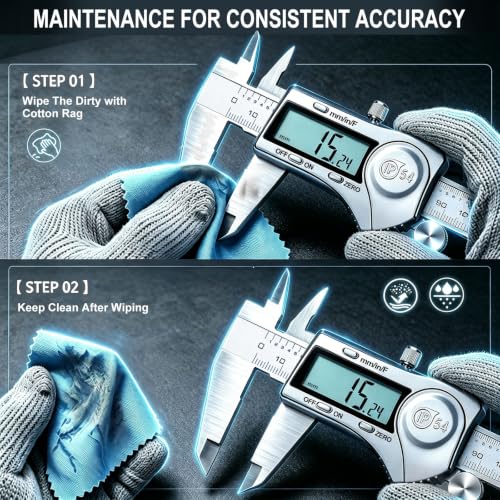 Kynup Digital Caliper, Caliper Measuring Tool, Stainless Steel Micrometer - color: Silver, size: 150mm