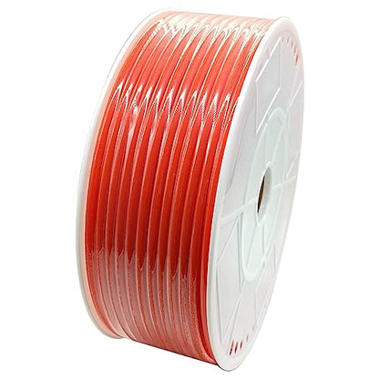 Pneumatic 1/2" OD Tubing 235Ft PU Air Tube Hose Pipe for Air Line or Water Transfer (Orange)