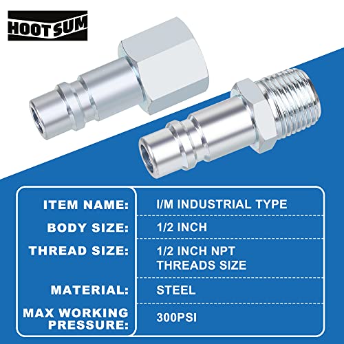 1/2’’ Air Hose Fittings Set High Flow Quick Connect Fittings