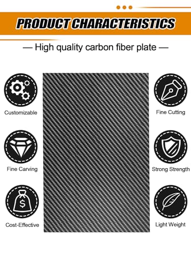 Kalolary Carbon Fiber Sheet 240X240X2.5MM, 3K Real Carbon Fiber Board Plate - size: 240 X 240 X 2.5 mm, style: Twill Weave