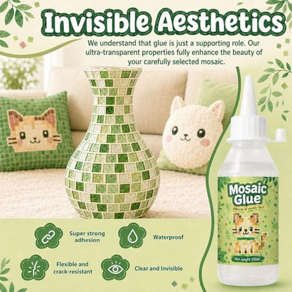 200ml Mosaic Tile Glue, Clear Durable Waterproof Fast Drying