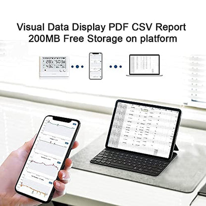 산업용 무선 원격 온도 습도 주변 조명 센서 2.4GHZ Wi-Fi 24/7 경고 데이터 로거 모니터 어디서나 IFTTT WS1 PRO 온도 프로브 콤보 - style: WS1 Pro + DS18B20